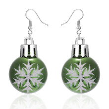 Christmas Sequined Resin Star Light Ball Ear Hook Earrings-4