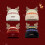 Warm Plush Patchwork Deer Horn Hat Winter Activity Beanies-Red 2