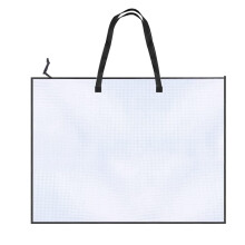Art Supplies Bag 19 X 25 Inch Zippered Art Storage Organizer With Handle Portable Clear Folder For Documents And Photos