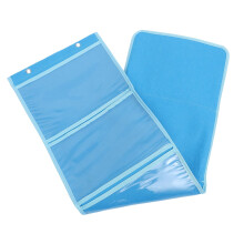 Kindergarten Painting Organizer Bag Nonwoven Blue Compartments Hanging Pouch Artwork Books Document Holder Home School