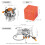 Camping-Gaskocher-Set 15,5  8,5 cm Gefaltet 7,5  8,5 cm 9