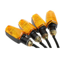 License Plate Lights 4 Pcs Set 12V Motorcycle Universal Amber Turn Signal Indicator Lamps For Motorbike Blinker Lamps