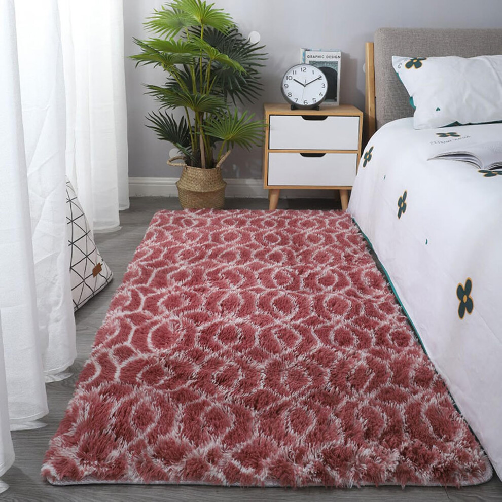 Fluffy Area Rug For Bedroom And Living Room NonSlip Soft Floor Mat Rectangular Baby Toddler Play Mat Large Small Medium