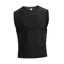 Mens Padded Compression Shirt Chest Protector With Pads For Rugby And Softball Training Size XXL