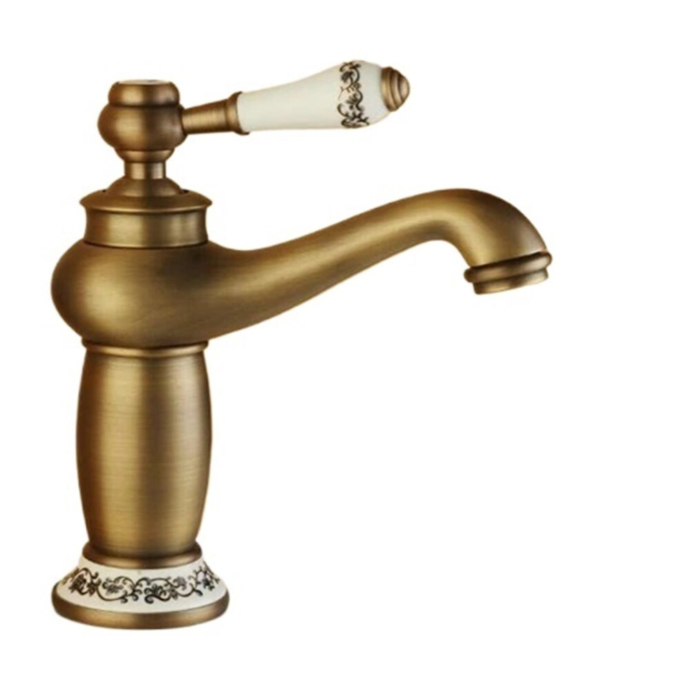 Brass Kitchen Tap Antique Bronze Finish Solid Brass Construction Single Handle Water Mixer Faucet Kitchen And Bath 9323874114965
