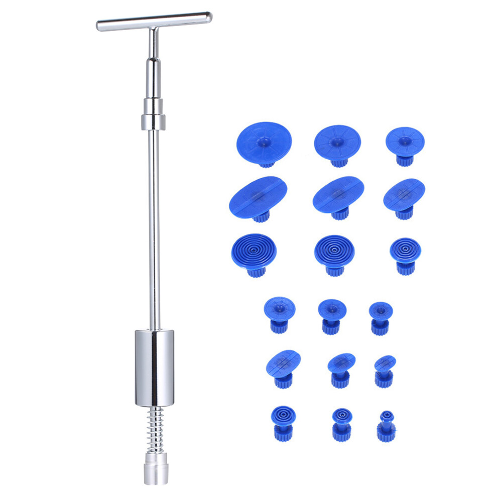 Paintless Dent Repair Kit with 18 Sucker and Slide Hammer, Reusable 2.21lb
