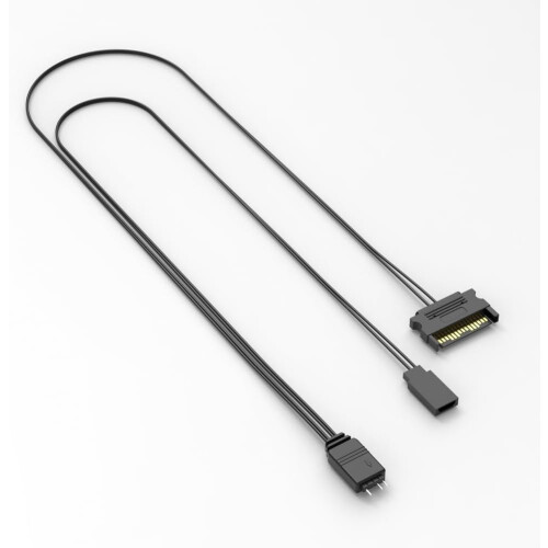 ARGB Lighting Power Adapter Cable for PC ARGB Controller, Reset Power Cable, Manual Reset Controller, Black 1