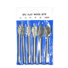 6Pcs Wood Flat Drill Bits Set 10mm-25mm High Carbon Steel