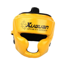 Boxing Headgear Professional Karate Face Guard With Forehead And Ear Protection For Sparring Muay Thai Yellow M