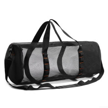 Scuba Gear Storage Large Mesh Dive Bag For Snorkeling, Water Sports, Breathable QuickDry Nylon Equipment Bag Black