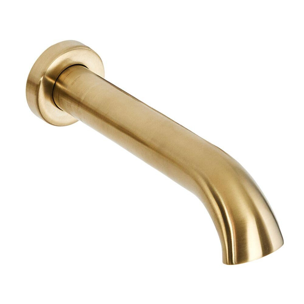 Traditional Wall Mounted Basin Spout Brushed Brass Finish For Wall Mounted Basins Brass Construction 9323874116136
