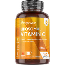 WeightWorld Liposomal Vitamin C Capsules 1000mg - 180 Vegan Capsules (3 Months Supply)