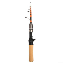 Portable 1 5m Carbon Fiber Spinner Casting Rod Lightweight Travel Fishing 1.5m Length Durable Construction