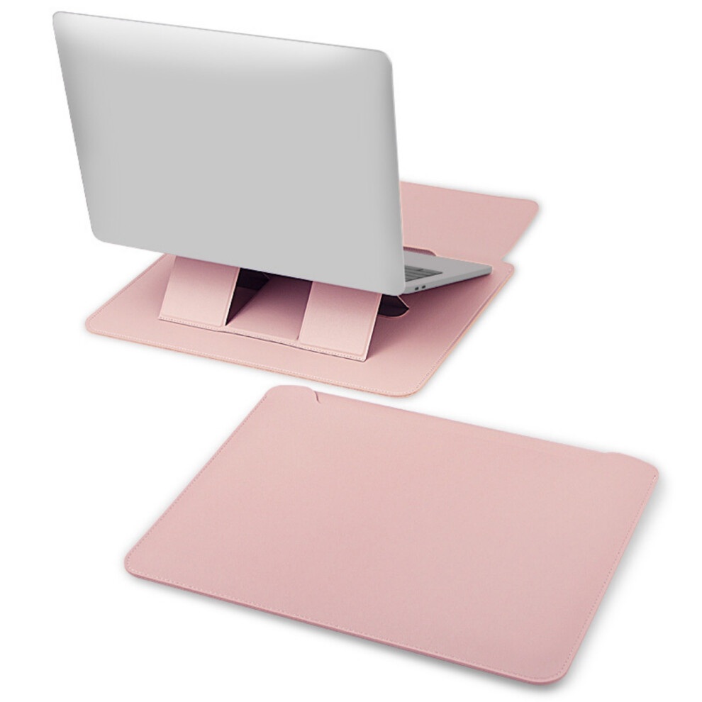 13/14Inch Pu Leather Laptop Sleeve Case Stand 13Inch- 14" Pink 7704000184809