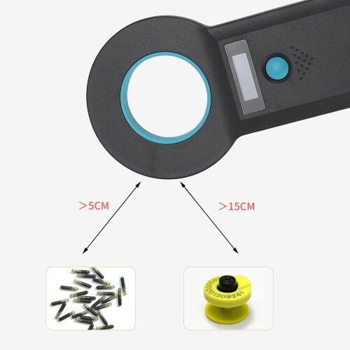 Animal Chip Reader with Dual Frequency Tech 128 Storage - Black USB 2