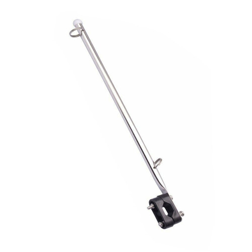 Metal Marine Flagpole With Black Nylon-1 extended version