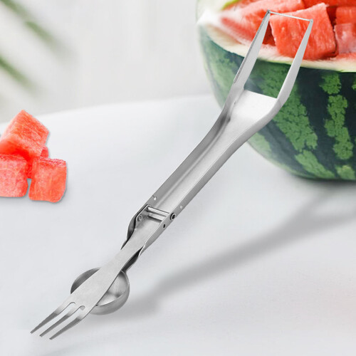 2 Piece Professional Melon Cutter With Ergonomic Handle Fork and 1