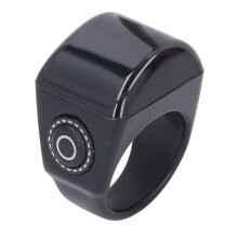 Bluetooth Smart Prayer Ring 20mm Digital Muslim Islamic Reminder Men's Ring
