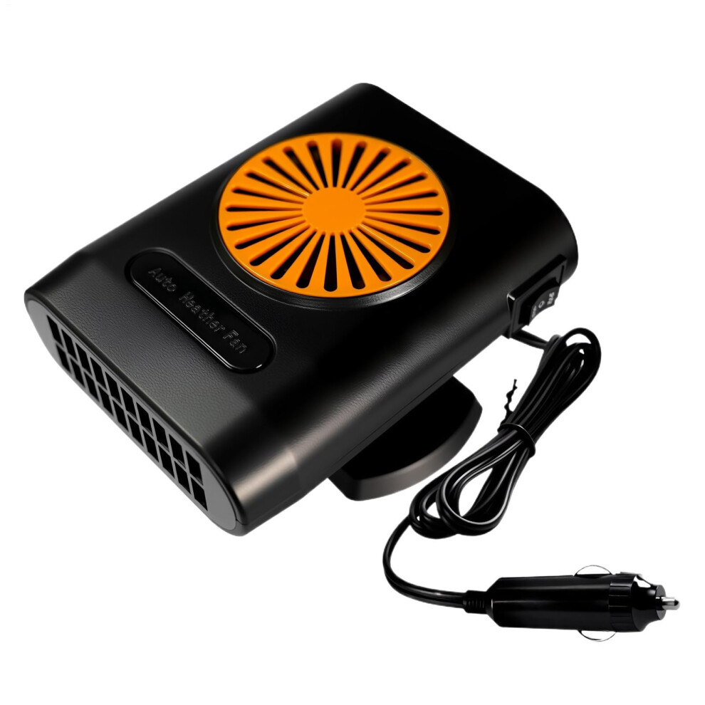Small Car Heater 12V/24V Portable Defroster Plugin 360 Rotation Automotive Defogger For Window Windshield Road Trips 9339159381663