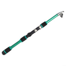 Telescopic Carbon Fiber Fishing Rod Reel Combo Lightweight Pole Gear Set Green For Fishing Applications Adjustable Length