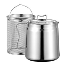 High Capacity Oil Strainer Pot With Removable Basket And-2000ML