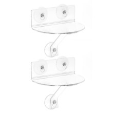 Acrylic Window Sill Plant Shelf 2 Pack With Load Bearing Suction Cups Indoor Use Succulents Holder Storage Rack