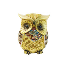 Lovely Owl Figurine,Cute Big Eyes Owl Statue,Shelf-Gold