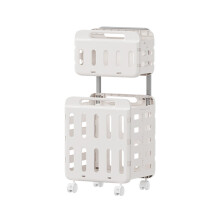 Chariot organisateur polyvalent avec roulettes, panier à-Blanc A