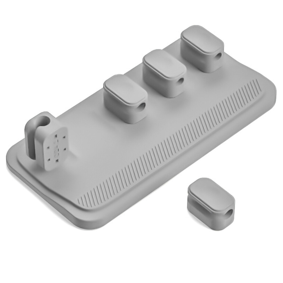Multipurpose Adhesive Cord Organizers Clips With Flexible-Gray 7696000388311