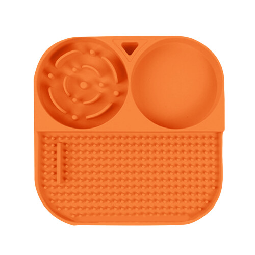 Conteneur de nourriture pour animaux de-couleur orange