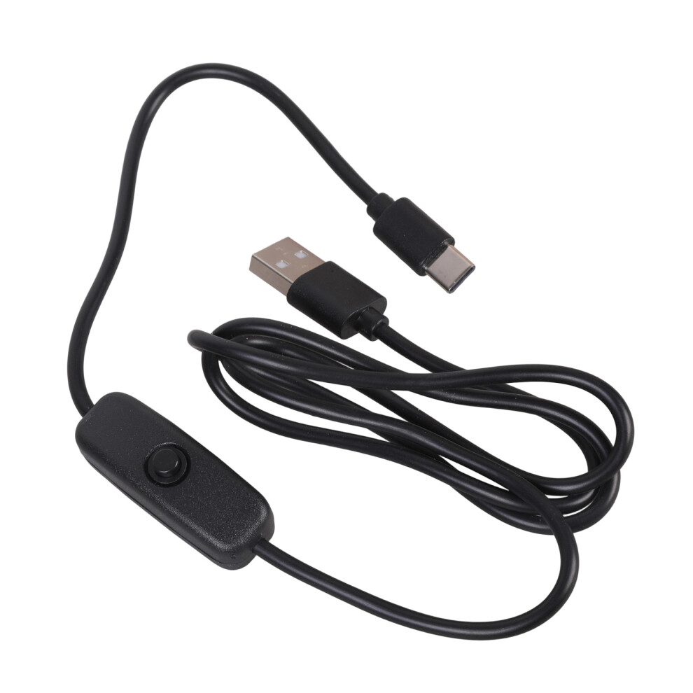 Usb To Type C Charging Cable Featuring Power Switches- 1M Black 7696000385532