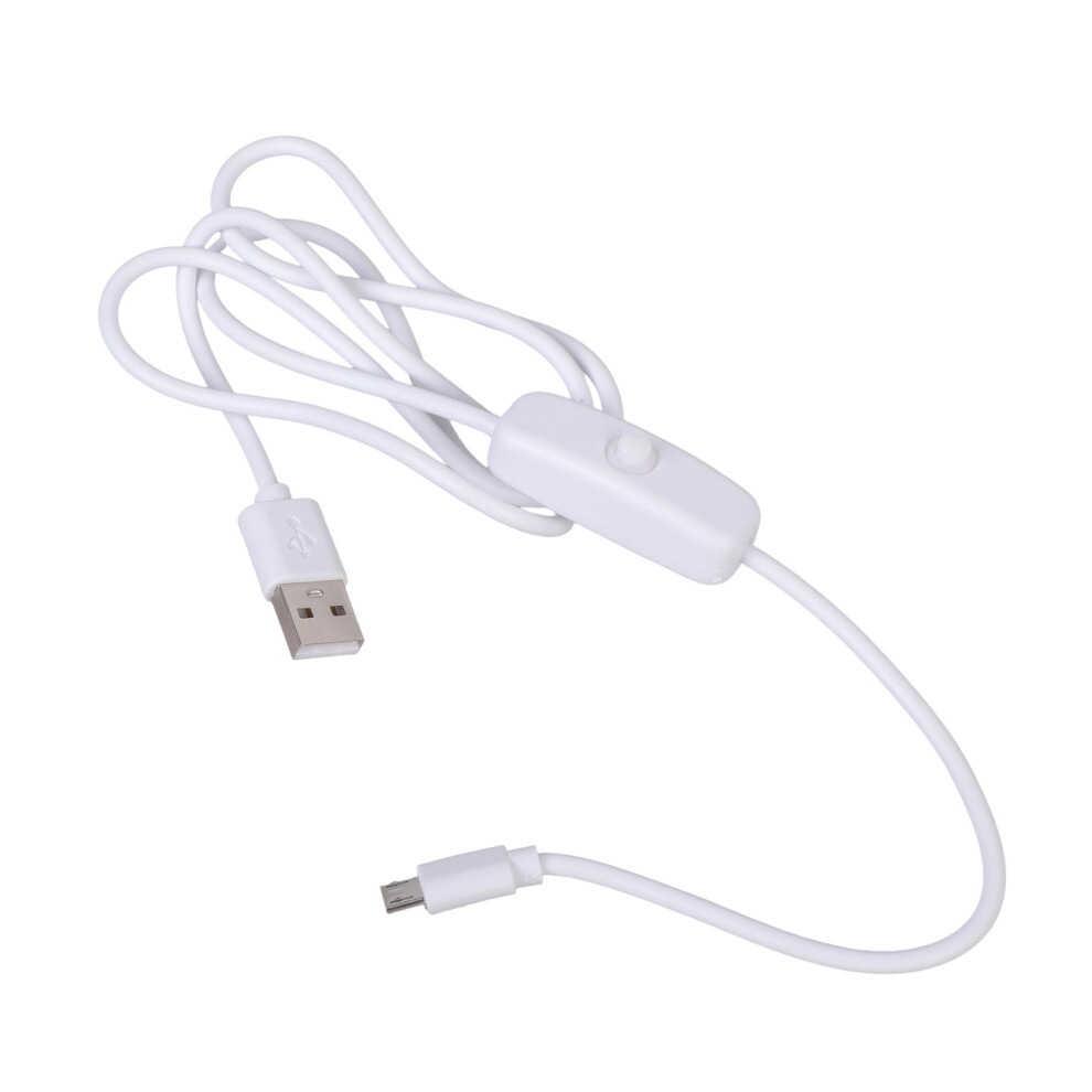 Usb To Tiny Usb Charging Cable Featuring On Off- 1M White 7696000385013