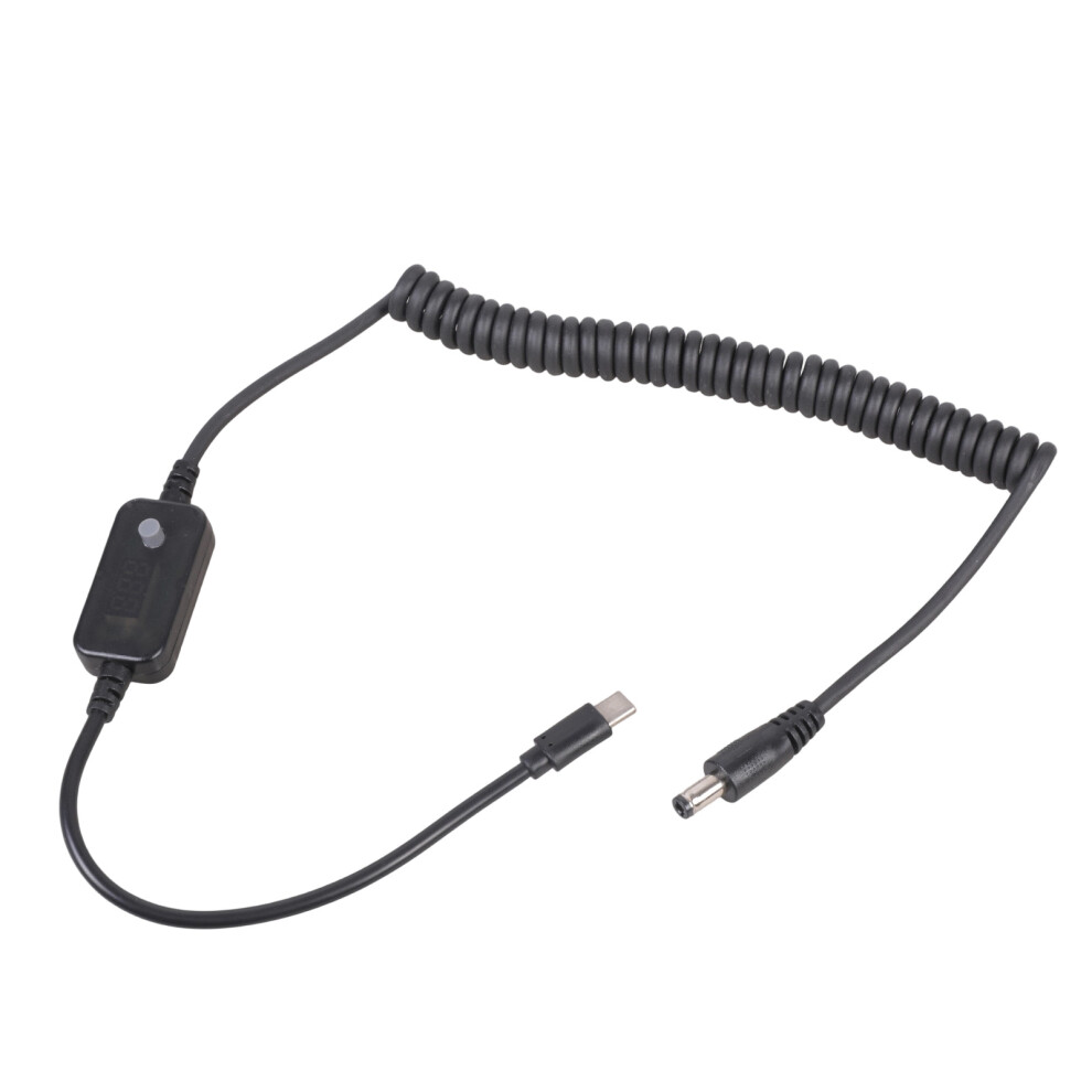 Usb C To Dc5.5x2.1mm Coiled Power Cable Cord Adjustable Voltages 7754000481439