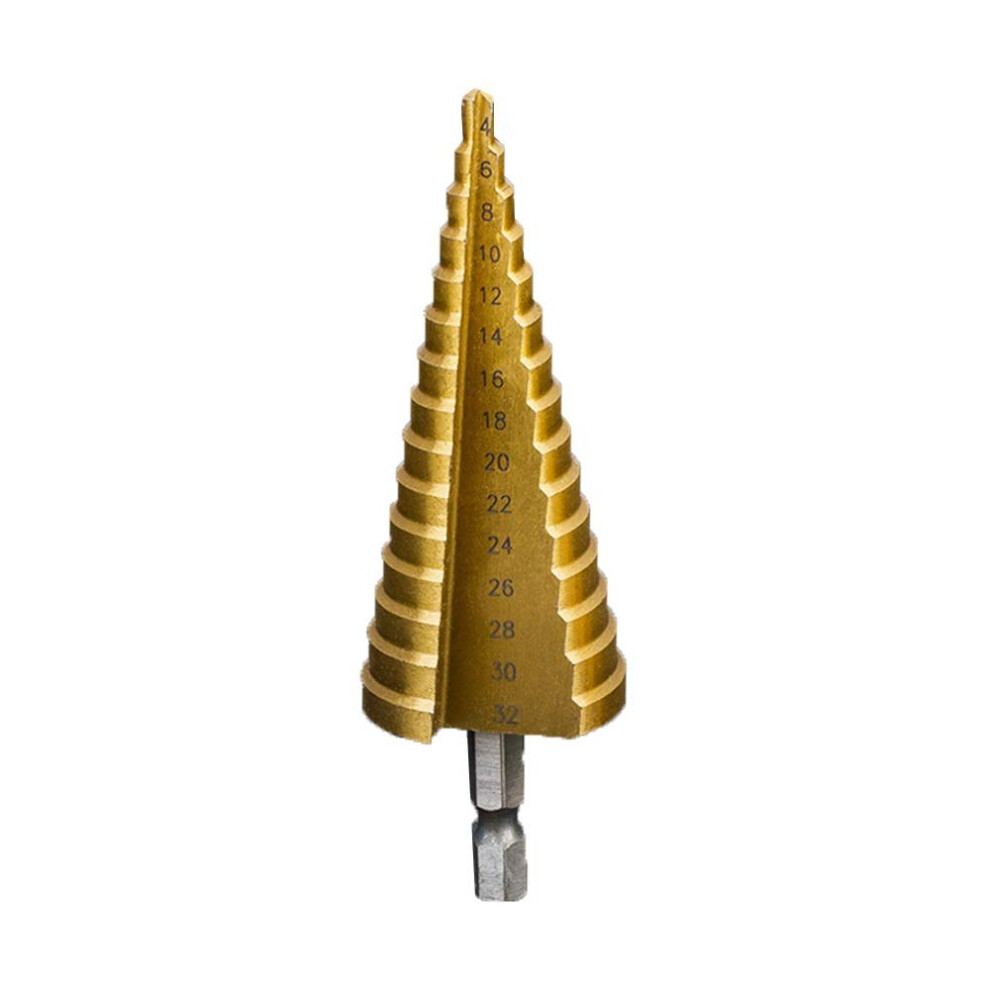 Diy Step Drill Bit 412/420/432 Mm, Hss Titaniumcoated Cone Drill Bit For Metal And Wood 9339159383896