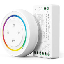 2,4 GHz 3-i-1 LED-stripekontrollersett RGB RGBW RGBCCT DC12V/24V utgang maks. 12A, FUT037SA+