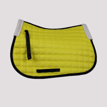 Close Contact English Saddle Pad, NonSlip ShockAbsorbing, MoistureWicking, Western and Dressage, Yellow