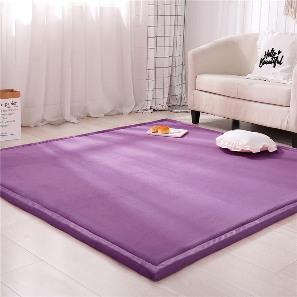 Soft Play Mat For Kids, Babies And Toddlers, Large Velvet Crawling Mat Rug, Baby Playroom Floor Carpet