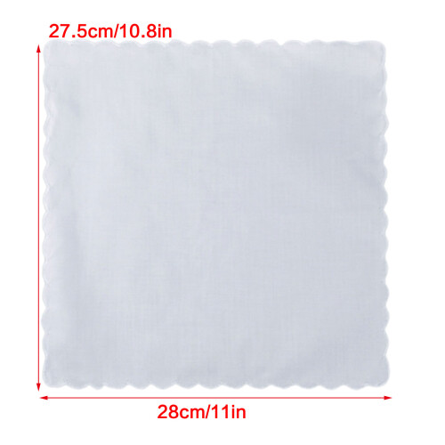 6pcs Soft Cotton Handkerchiefs Embroidered Trim Quick Drying 2