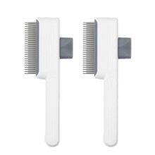 Selfcleaning Pet Grooming Brush Detangling Teeth-White