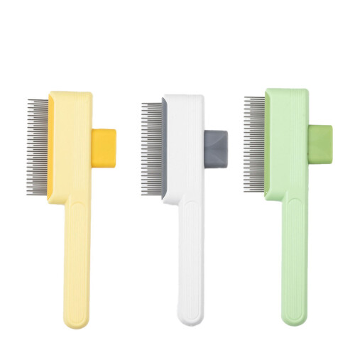 Selfcleaning Pet Grooming Brush Detangling Teeth-White 1