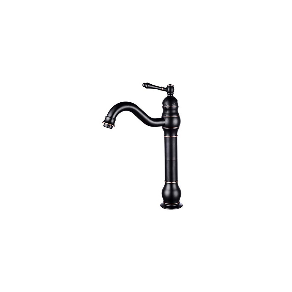 Kitchen Sink Faucet Bronze Finish Brass Singlehandle Deck Mounted Mixer Tap For Overhead Sink 9339159385470