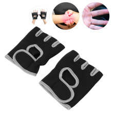 Elastic Breathable Fitness Gloves with Palm Support, Grey M