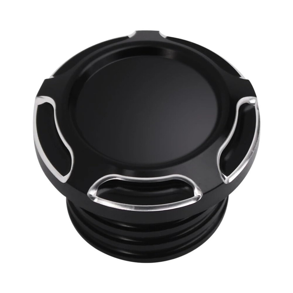 Motorcycle Oil Gas Tank Cap Compatible With Harleydavidson Sportster Xl 883/1200 Dyna Softail Touring Road King Black 9339159386057