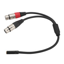 1/8-Zoll auf Dual-XLR-Kabel Y-Splitter 30 cm Schwarz 3,5 mm