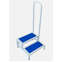 Bathroom Mobility Double Step Stool with Handrail Support