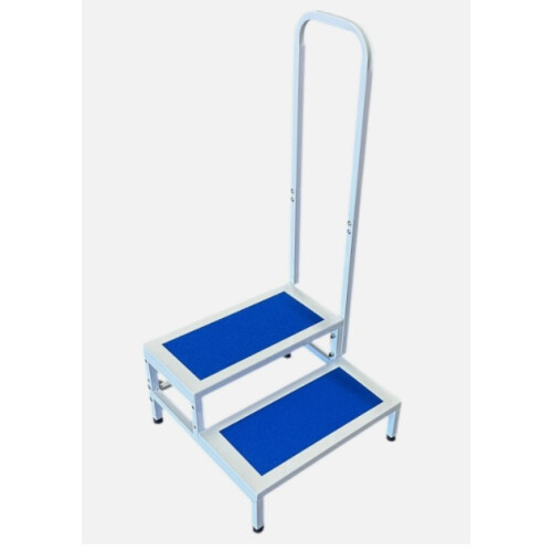Bathroom Mobility Double Step Stool with Handrail Support
