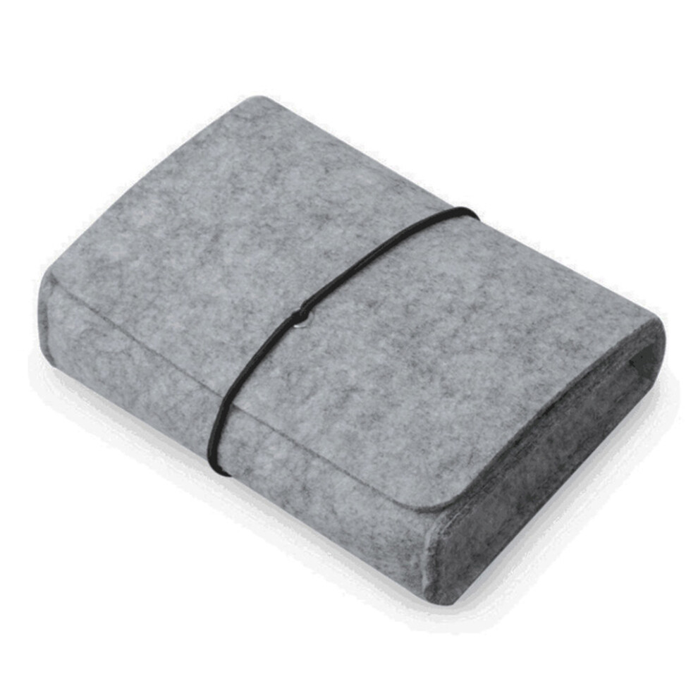Soft Felt Protective Sleeve Storage Pouch Bag For Charger- Gray 7704000195010