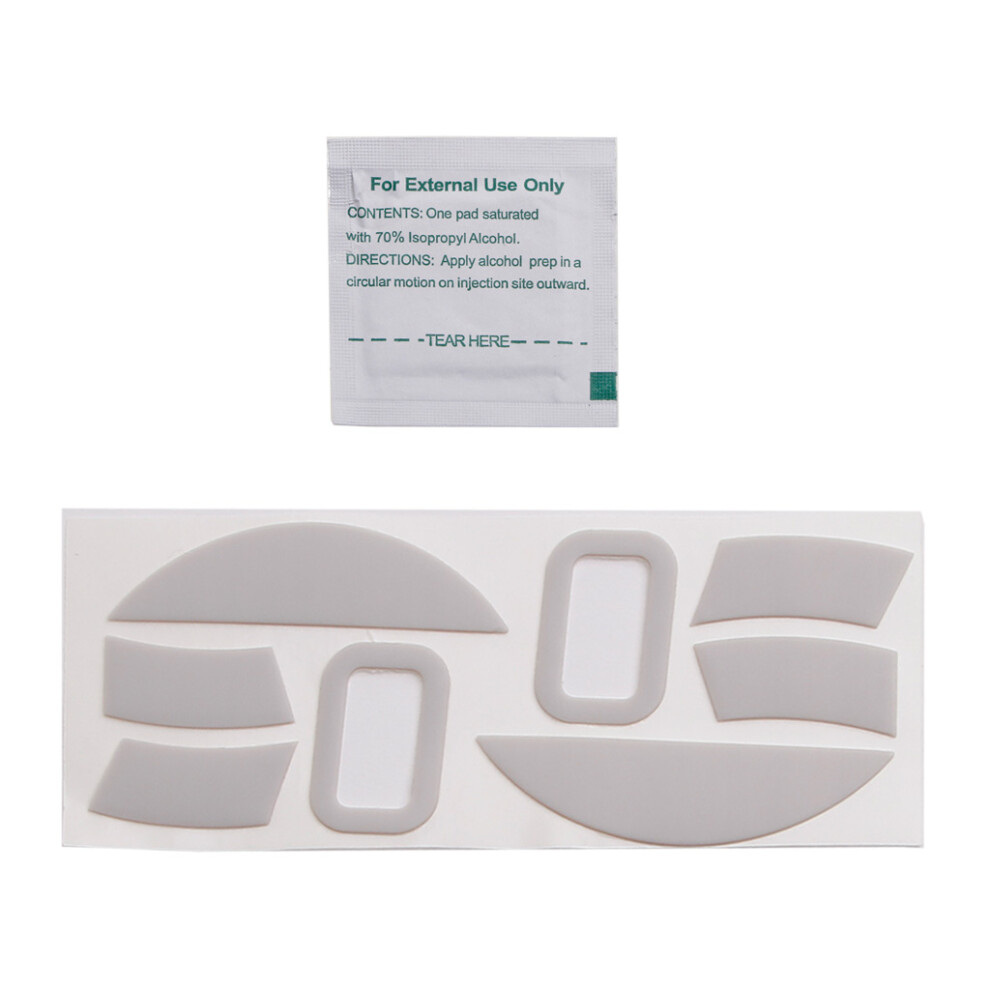 2Set Mouse Feet Mouse Skates Sticker Pad Rounded Glides- Gray 7704000193702