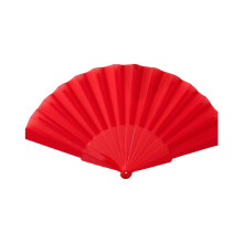 Chinese Folding Fan Retro Handheld Fan Plastic Folding Hand-Red