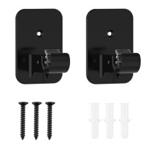 2Pcs Multipurpose Curtain Rod Brackets No Holes Heavy Duty Wall